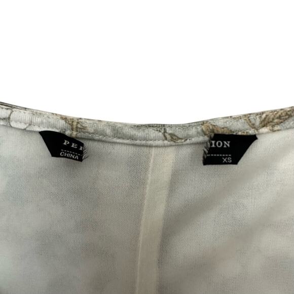 Peruvian Connection Maxi Dress Womens Size XS Floral Faux Wrap Long Sleeve Scoop - Picture 2 of 9